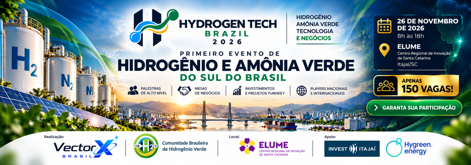 Banner oficial do Hydrogen Tech Brazil 2026
